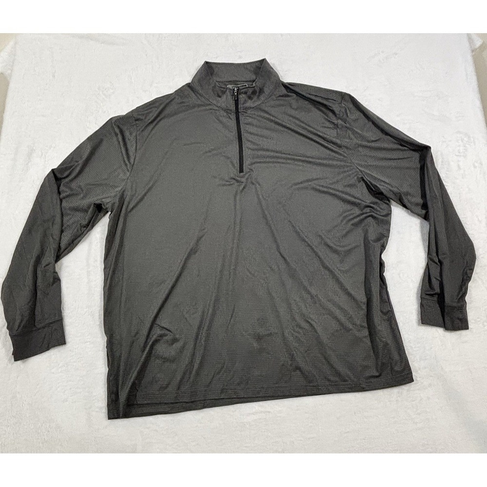 Pga Tour Men Regular fit‎ Quarter Zip Sweatshirt XXL Grey Solid